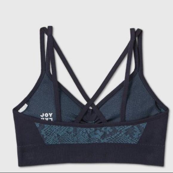 Joy Lab Sports Bra Size XS Medium Support Printed Seamless workout top NWT - Picture 2 of 2